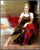 Pino Daeni - Impression oil painting.